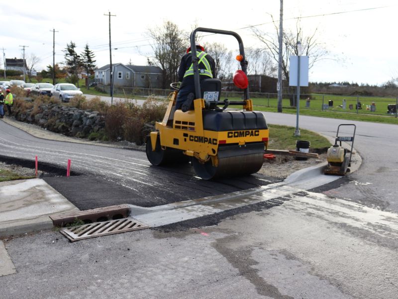 Brand new asphalt as Phase 3 nears completion on Forest Street.