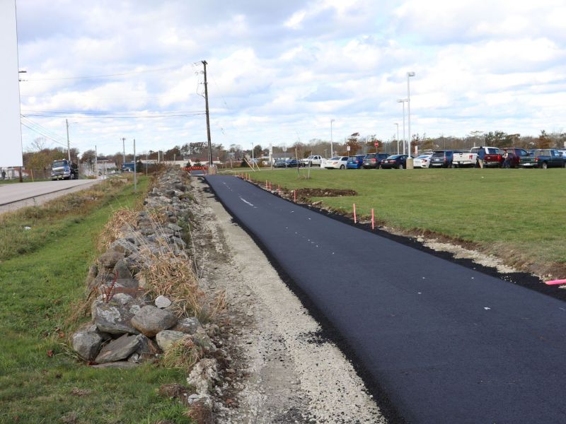 Brand new asphalt as Phase 3 nears completion on Forest Street.