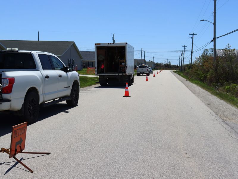 Haley Road, looking south. Traffic can still access the southbound lane of Haley Road between Forest Street and Argyle Street for the duration of the project. The northbound lane will be closed daily, Monday to Friday, from 7 am to 7 pm.